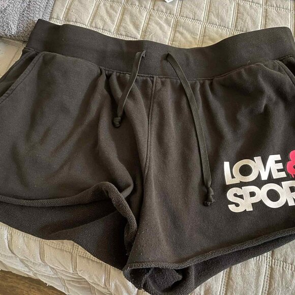 Love & Sports Pants - 5/$25 Black Sz Large Women's Lounge Shorts with Love & Sports